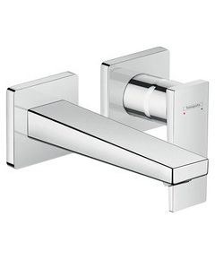 Hansgrohe izlietnes maisītāja Metropol virsapmetuma daļa, 2 caurumu, iztece 165 mm, no sienas, hroms