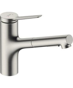 Hansgrohe virtuves izlietnes maisītājs ar izvelkamu dušu Zesis M33-150 2jet, stainless steel finish + sBox