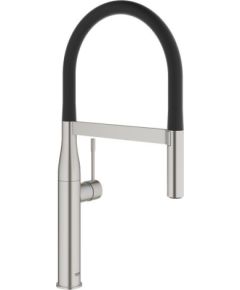 Grohe virtuves izlietnes maisītājs Essence Profi ar izvelkamu dušu, supersteel/matēts melns