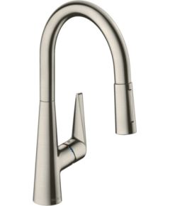 Hansgrohe virtuves izlietnes maisītājs ar izvelkamu dušu Talis M51 200 2jet, stainless steel optic