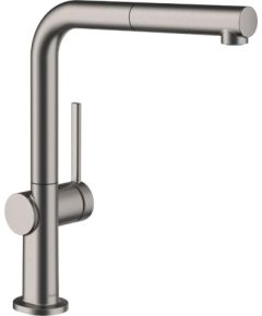 Hansgrohe virtuves izlietnes maisītājs ar izvelkamu dušu Talis M54 270 1jet, brushed black chrome