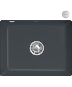 Villeroy & Boch virtuves izlietne Subway 60 SU, viena bļoda, 545x440 mm, zem virsmas, ebony CP