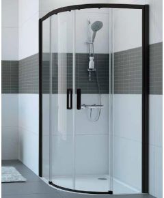 Huppe dušas stūris Classics 2, 900x900 mm, h=2000, r=550, black edition / caurspīdīgs stikls AP
