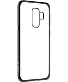 Devia Glimmer Aizmugurējais Silikona Apvalks priekš Samsung G965 Galaxy S9 Plus Caurspīdīgs - Melns