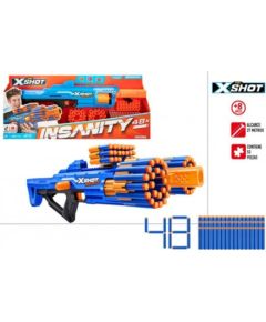 Pistole ar 48 porol. šautriņām līdz 27 m X-Shot Insanity Berzerko ZURU 8 g+ CB47146