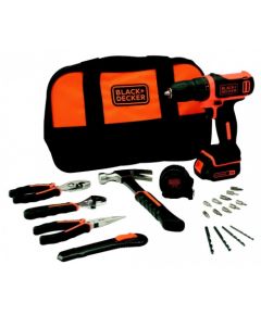 Black&decker Akumulatora urbjma&scaron;īna BDCDD12 / 10,8V / 1x1,5 Ah + 20 acc, Black+Decker