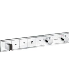 Hansgrohe iebūvējamā termostata RainSelect virsapmetuma daļa, ar 4 izejām, balts/hroms