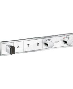 Hansgrohe iebūvējamā termostata RainSelect virsapmetuma daļa, ar 3 izejām, balts/hroms