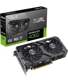 Graphics Card ASUS NVIDIA GeForce RTX 4060 8 GB GDDR6 128 bit PCIE 4.0 16x Dual Slot Fansink 1xHDMI 3xDisplayPort DUAL-RTX4060-O8G-EVO