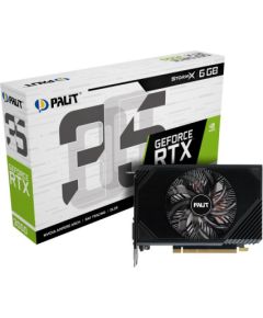 Graphics Card PALIT NVIDIA GeForce RTX 3050 6 GB GDDR6 96 bit PCIE 4.0 16x GPU 1442 MHz Single Slot Fansink 1xHDMI 1xDisplayPort NE63050018JE-1070F