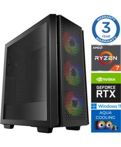 INTOP AQUA Ryzen 7 7700X 32GB DDR5 500SSD M.2 NVME RTX3050 6GB WIN11Pro