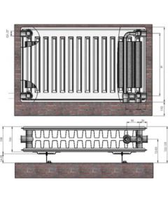 Termolux Радиатор 22x500x1200 универс. подкл., с крепл.,