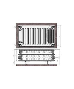 Termolux Радиатор 33x400x500 боковое подкл., с крепл.,