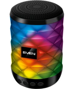 Speaker SVEN PS-55, black (5W, TWS, Bluetooth, FM, USB, microSD, 600mA*h)