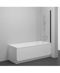 Ravak vannas siena NVS1, 800 mm, h=1400, melns/caurspīdīgs stikls