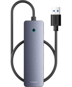 Hub 4in1 Baseus UltraJoy Lite 50cm USB-A to 4x USB 3.0 + USB-C 5V (grey)