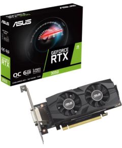 Graphics Card ASUS NVIDIA GeForce RTX 3050 6 GB GDDR6 96 bit Dual Slot Fansink 1xDVI-D 1xHDMI 1xDisplayPort RTX3050-O6G-LP-BRK