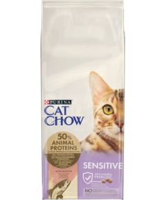 Purina Cat Chow Adult Sensitive Salmon - dry food for cats- 15kg