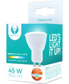 Светодиодная лампа Forever Light GU10 7W 230V 4500K 560lm 38°