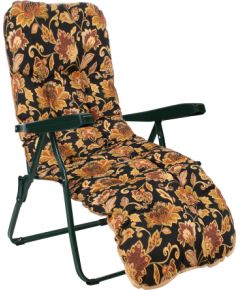 Deck chair BADEN-BADEN black floral pad