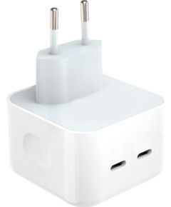 CP CH1 35W Divu portu USB-C Ātrs Lādētājs priekš visām Apple ierīcēm (Analogs A2676 MNWP3ZM/A) Balta (OEM)