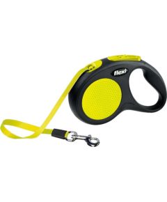 Flexi New NEON 5 m Black, Yellow Dog Retractable lead