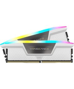 Corsair DDR5 - 32GB - 6000 - CL - 36 (2x 16 GB) dual kit, RAM (white, CMH32GX5M2E6000C36W, Vengeance RGB, INTEL XMP)