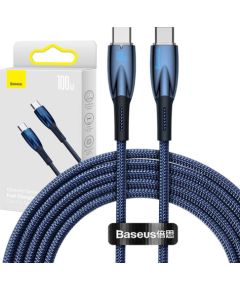 USB-C cable for USB-C Baseus Glimmer Series, 100W, 2m (Blue)