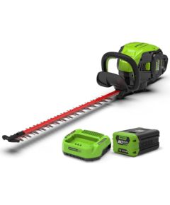 Dzīvžoga šķēres Greenworks GD60HT66K2; 66 cm; 60 V; 1x2,0 Ah akum.