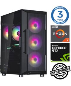 INTOP Ryzen 7 5700X 32GB 250SSD M.2 NVME GTX1650 4GB no-OS