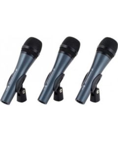 SENNHEISER 3PACK E835, MICROPHONE SET WITH 3X E 835, VOCAL MICROPHONE, DYNAMIC, CARDIOID, INCLUDING MICROPHONE BRACKET AND CASES