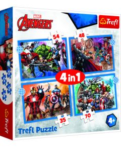 TREFL AVENGERS Комплект пазлов 4в1 Мстители