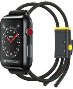 Baseus   Let's Go Adjustable Sport Band for Apple Watch 42 / 44 / 45mm Black Yellow