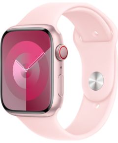 Apple Watch Series 9, Smartwatch (pink/rose, aluminum, 45 mm, sports bracelet, cellular)