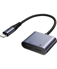 2-in-1 Audio adapter Joyroom SY-L02 Lightning to Double Lightning (black)