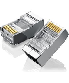 UGREEN Ethernet RJ45 metāla kontaktdakša, 8P|8C, Cat.6, UTP (10 gab.)