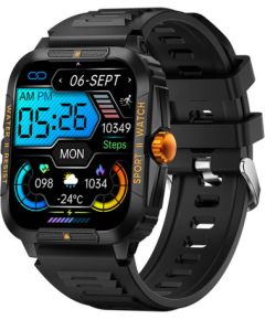 Colmi P76 smartwatch (black and orange)