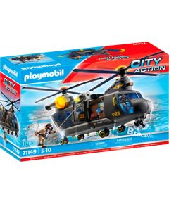 PLAYMOBIL 71149 City Action SWAT Rescue Helicopter Construction Toy