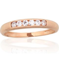 Золотое кольцо #1100832(Au-R)_CZ, Красное Золото 585°, Цирконы, Размер: 18.5, 1.44 гр.