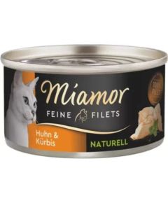 MIAMOR Feine Filets Naturell Chicken with pumpkin - wet cat food - 80g