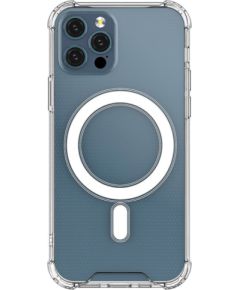 Fusion MagSafe Magnetic izturīgs silikona aizsargapvalks Apple iPhone 12 Pro Max caurspīdīgs