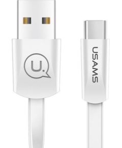 USAMS Kabel płaski U2 USB-C 1,2m biały|white SJ200TC02 (US-SJ200)