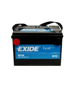 Akumulators EXIDE70Ah 740A EB708 260x180x186+-	