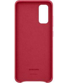 Samsung EF-VG980LREGEU ādas vāciņš priekš Samsung G980 Galaxy S20 sarkans