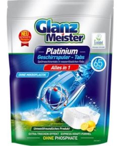 (Ir veikalā) Platinum Glanz Meister 65gab. Eco label Tabletes trauku mazgājamajām mašīnām