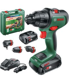 Bosch Cordless Impact Drill AdvancedImpact 18, with attachments (green/black, 2x Li-Ion battery 2.5Ah, case)