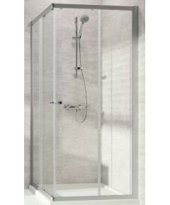 Huppe dušas stūris Komforts 100, 900x900 mm, h=1900, matēts sudrabs / caurspīdīgs stikls AP