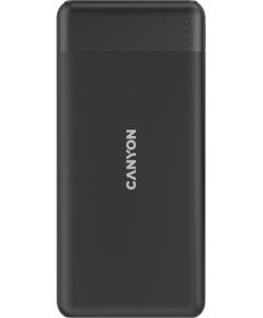 CANYON PB-109, Power bank 10000mAh Li-poly battery, Input Lightning &Type C  : 5V/2A, 9V/2A PD 18W(Max), Output Type C 5V/3A,9V/2.2A,12V/1.5A 20W,  Output USB A:5V3A,9V2A,12V1.5A,18W quick charging cable 0.3m, 144*68*16mm, 0.24kg, Black
