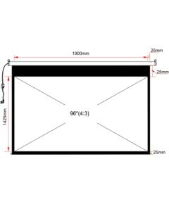 ART ELECTRIC SCREEN 96inch 146x195cm with remote control EA-96 4:3