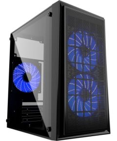 GEMBIRD CCC-FORNAX-950B Gaming design PC case 3 x 12 cm fans blue